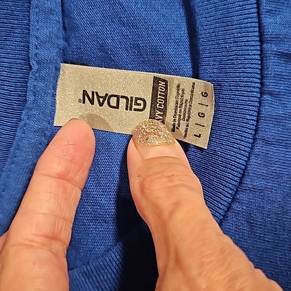 'Things I trust more than Donald Trump' blue short sleeve t-shirt large - Picture 5 of 7